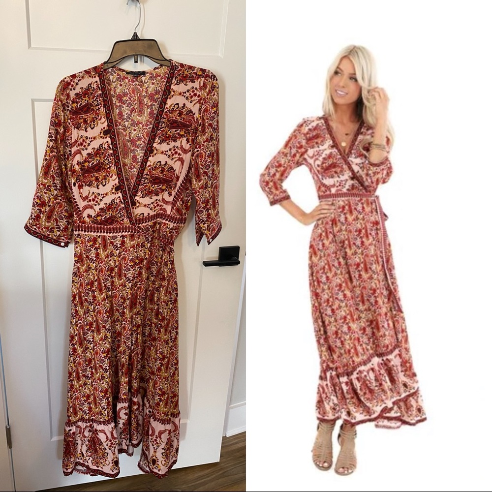 Maxi wrap dress